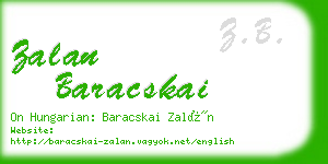 zalan baracskai business card